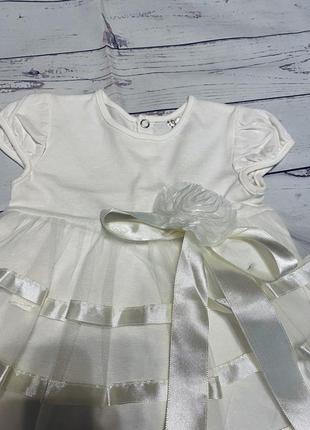 Платье нарядное детское,платье белое для крещения4 фото