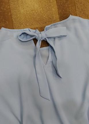Рубашка блуза блузка не дорого купить небесная голубая с, м размер4 фото