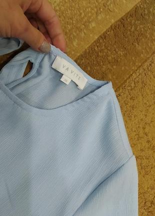 Рубашка блуза блузка не дорого купить небесная голубая с, м размер6 фото