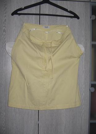 Юбка светло-желтенькая  коттон с карманами esseentiel casual7 фото
