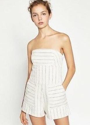 Комбинезон из светлого денима zara / s