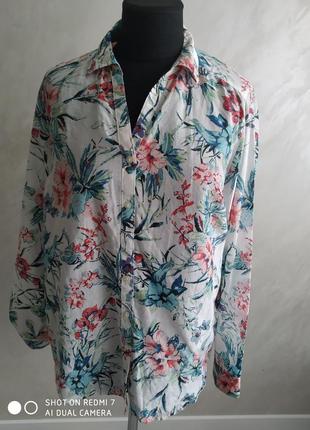 Жіноча легенька сорочка в квіти