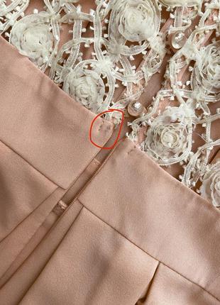 Вечернее элегантное персиковое розовое платье в пол длинное платье макси с кружевной спиной xs 348 фото