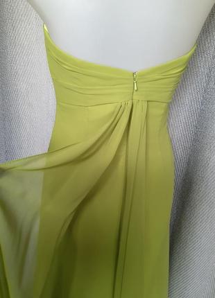 Жіноче яскраво салатова довге, вечірній, літній, ошатне, випускна сукня, сарафан для фотосесії5 фото