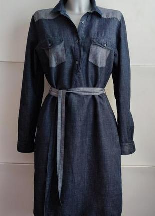 Джинсовое платье gap с поясом
