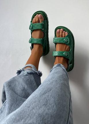 Босоніжки босоніжки боссоножки сандалії сандалі dad sandals green2 фото