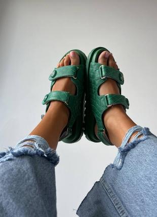 Босоніжки босоножки боссоножки сандалії сандали dad sandals green3 фото