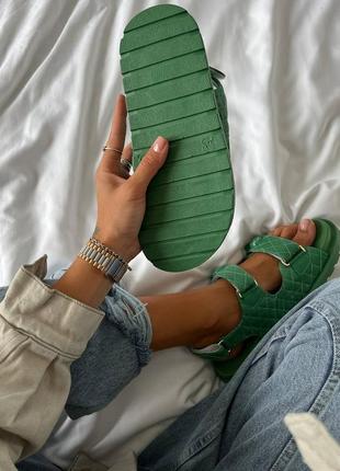 Босоніжки босоножки боссоножки сандалії сандали dad sandals green6 фото
