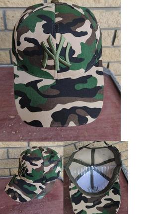 Кепка, безболіка військова брендова коттонова, тактична армійська камуфляжна, розмір регулюється1 фото