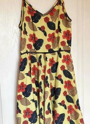 Стильное желтое платье сарафан цветочный мотив scotch & soda. размер м. новое.5 фото