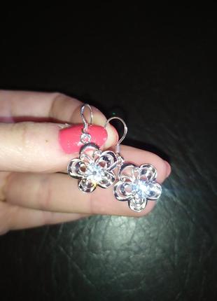 Сережки срібло 925 проби стерлінгове стерлінгове сережки срібло 925 проби посріблені посріблені