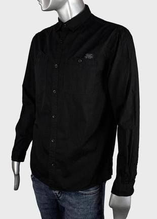 Next черная мужская рубашка (100% хлопок)1 фото