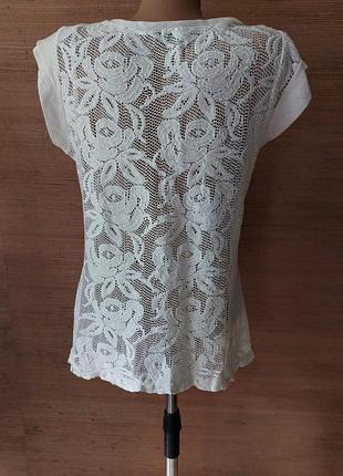 💙🌺💛 легчайшая футболочка с ажурной спинкой