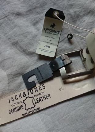 Брендовий фірмовий шкіряний ремінь пасок jack&jones,оригінал,новий з бірками,100% натуральна шкіра високої якості.made in portugal.3 фото