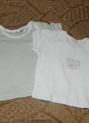 2 футболочки для новорожденных