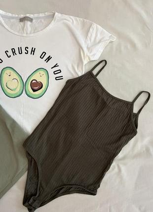 Боді в рубчик. акція! знижка на другу річ - 10%, на третю - 20%