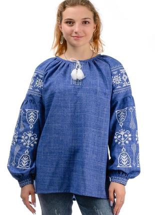 Женская сорочка вышиванка "купава",  размеры s - 3xl4 фото