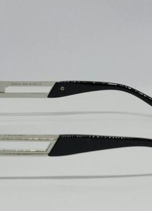 Versace солнцезащитные очки унисекс модные овальные темно серые в серебристом металле3 фото