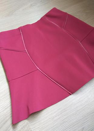 Бесшовная юбка с вставками из кожзама promod pp s, распродажа!!3 фото