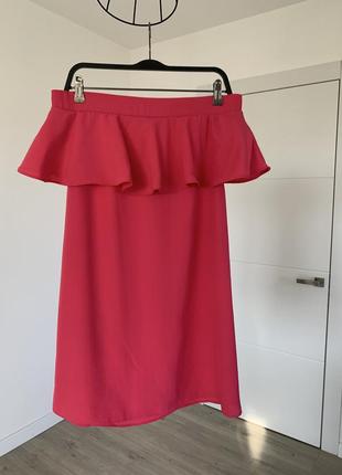 Легка літня сукня/плаття/сарафан atmosphere рожева, з опущеними плечима, xs-s, щоденна або святкова2 фото