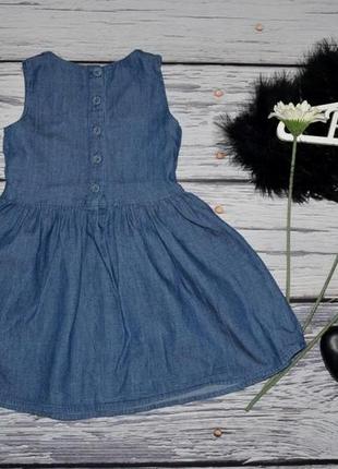 1 - 2 года 92 см обалденное джинсовое платье сарафан стильной девочке6 фото