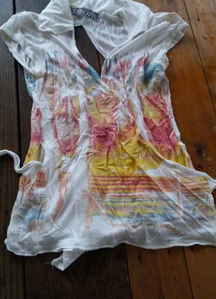 Блузка на запах з розрізом на спинці від zarga3 фото