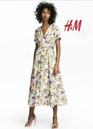 Неймовірна сукня максі красивий принт h&m p.xs-s