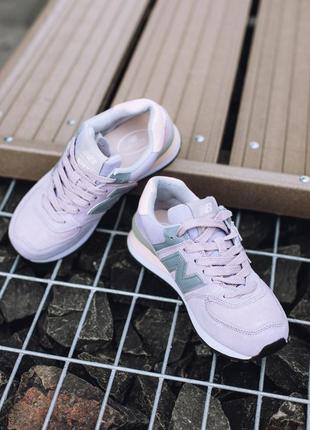 New balance 574 violet grey , женские кроссовки , жіночі кросівки