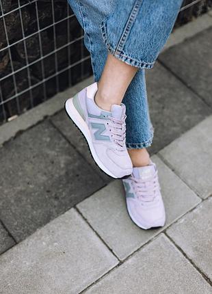 New balance 574 violet grey , женские кроссовки , жіночі кросівки7 фото