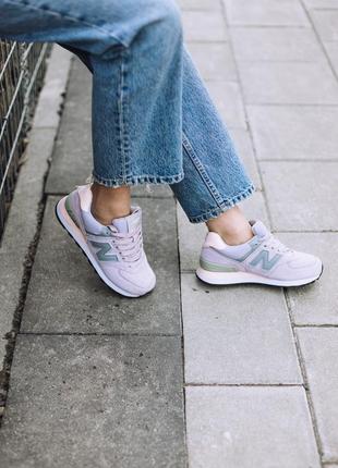 New balance 574 violet grey , женские кроссовки , жіночі кросівки3 фото