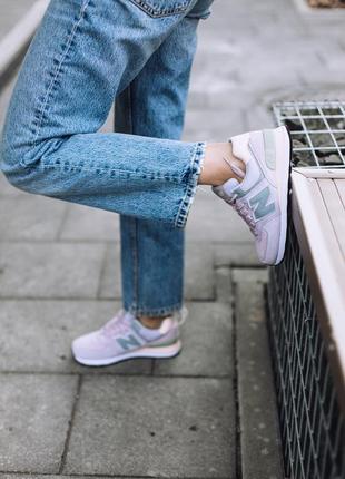 New balance 574 violet grey , женские кроссовки , жіночі кросівки9 фото