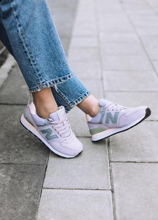 New balance 574 violet grey , женские кроссовки , жіночі кросівки5 фото