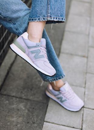 New balance 574 violet grey , женские кроссовки , жіночі кросівки6 фото
