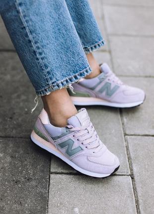 New balance 574 violet grey , женские кроссовки , жіночі кросівки4 фото