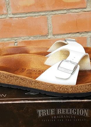 Birkenstock шлепанцы сандалии кожаные пробка made in germany оригинал (39)