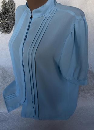 Воздушная голубая рубашка , блуза2 фото