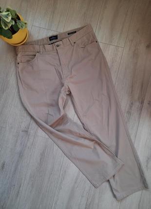 Marks&spencer мужские штаны брюки коттоновые бежевые 38 размер мужская одежда