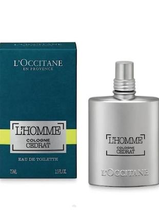 L'occitane чоловіча туалетна вода cedrat l'homme 75 мл