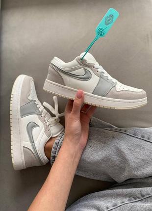Крутые женские кроссовки Повязка jordan Hornets headband low серые с белым