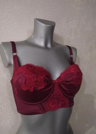 32е 70f,ann summers, розкішний бюстгальтер,бюст'є,балконет кольору марсала