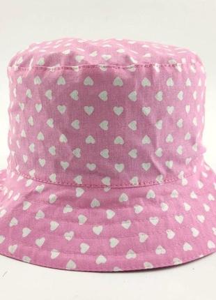 Панама детская 50 размер хлопок для девочки панамка головные уборы розовый (пд188)3 фото
