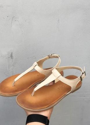 Женские сандали (босоножки) женские кожаные белые (белого цвета из натуральной кожи) - женская обувь на лето 20223 фото