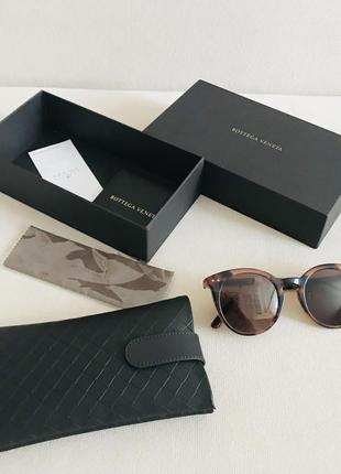 Bottega veneta bv0096s 002 havana brown polarized unisex солнцезащитные очки с поляризацией сонцезахисні окуляри3 фото