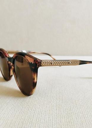 Bottega veneta bv0096s 002 havana brown polarized unisex солнцезащитные очки с...