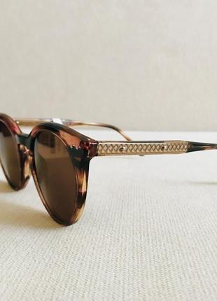 Bottega veneta bv0096s 002 havana brown polarized unisex сонцезахисні окуляри з поляризацією сонцезахисні окуляри5 фото