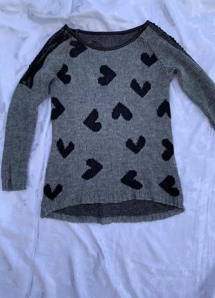 Кофта в сердечка