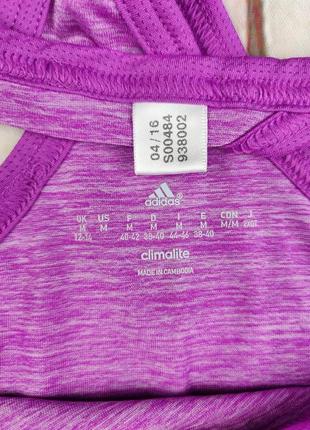 Спортивна бігова яскрава фіолетова майка футболка adidas climalite6 фото