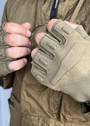 Тактические перчатки военные без пальцев походные армейские солдатские3 фото