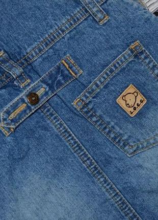 9 - 12 месяцев 80 см h&m обалденное платье сарафан джинсовый3 фото