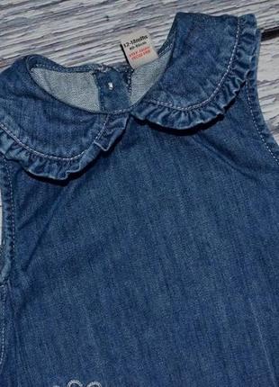 12 - 18 месяцев 80 - 86 см обалденный джинсовый сарафан с вышивкой для малышки4 фото